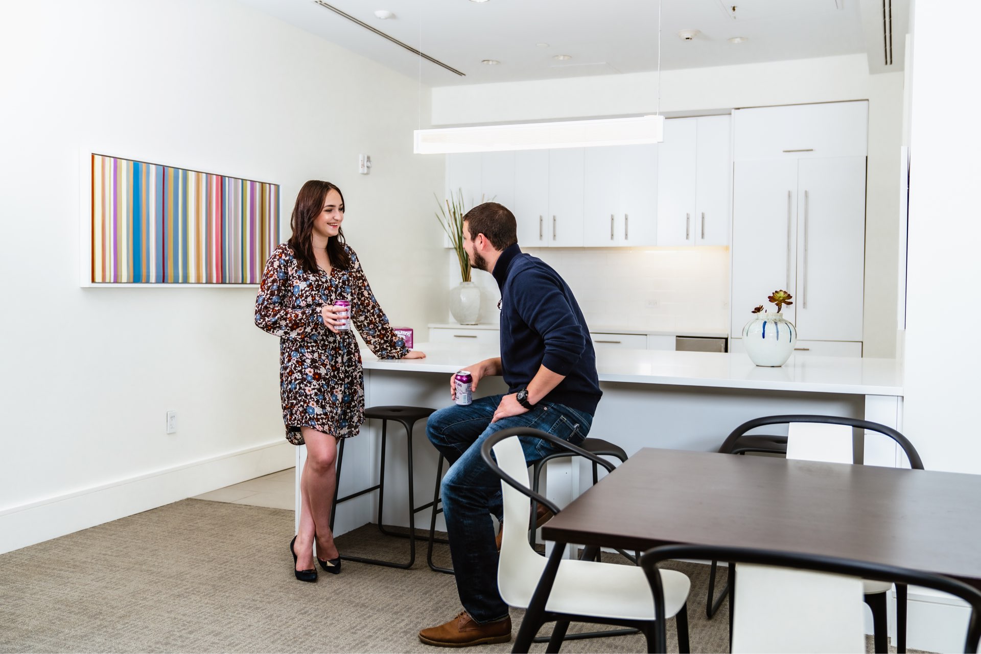 Open-concept kitchens make for easy hosting opportunities